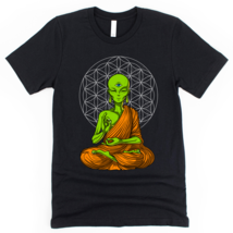 Space Alien Buddha Meditation Zen Yoga Spiritual T-Shirt - £21.90 GBP