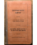 WWII Era 1944 Southern Pacific Company Air Brake Rules Railroad Manual Book - $33.98 CAD