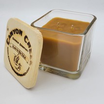 NEW Canyon Creek Candle Co 9oz Cube jar PUMPKIN CARAMEL CRUNCH scent Han... - £15.58 GBP