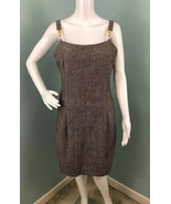 NWT Womens Vertigo Brown Herringbone Tweed Sheath Jumper Dress Sz Medium - £23.29 GBP