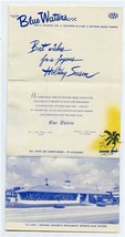 Blue Waters Brochure Atlantic Ave Daytona Beach Florida 1952 Howard John... - $21.78