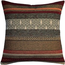 PILLOW DÉCOR Kilim Stripes 19x19 French Tapestry Throw Pillow - £63.49 GBP