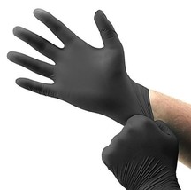 Boss B21001-L50 Powder Free Disposable Nitrile Gloves, Black, Large, 50-... - £30.66 GBP