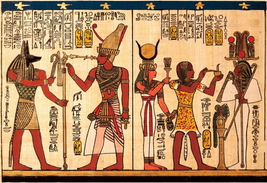 OERJU 7X5Ft Ancient Egyptian Scroll Backdrop Egyptian Mural Photography Backgrou - $35.09