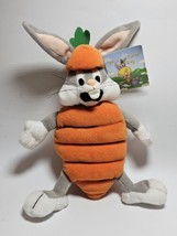 Vtg 1998 Warner Bros Store Bugs Bunny In A Carrot 11&quot; Bean Bag Plush Wit... - £16.97 GBP