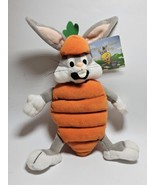 Vtg 1998 Warner Bros Store Bugs Bunny In A Carrot 11&quot; Bean Bag Plush Wit... - £16.89 GBP