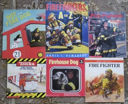 6 books Firefighters A to Z, Dot the Fire Dog, Tonka Fire Truck - £3.99 GBP