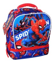 Amazing SPIDER-MAN Marvel Insulated Lunch Box Dual-Chamber BPA-Free Tote Nwt - £14.33 GBP