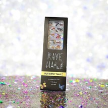 Rave Nailz Butterfly NailZ Long clear Stiletto Nails, 24 Nails New In Box - $24.74