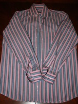 Large (L) Malatesta Dress shirt 39 &amp; 15 1/2 Cotton Classic Fit - £32.58 GBP