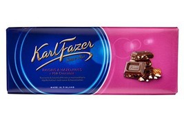 Fazer Milk Chocolate With Raisins And Hazelnuts (200g) - £16.76 GBP