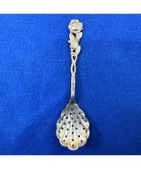 Vintage 800 Silver Sugar Spoon With Rose Pattern - Weight: 10 Grams - $24.99