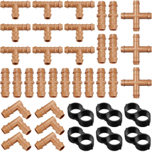 Drip Irrigation Fittings Kit for 1/2 Inch Tube (0.600”ID), 38 Pieces Drip Irriga - $15.13