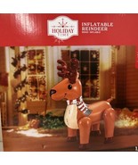 Holiday Time 11&quot; Light Up Tabletop Christmas Blow Mold Gingerbread Man NEW - $28.72 CAD