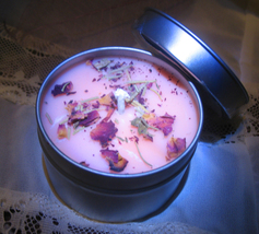 Haunted COVEN CAST HAPPY MARRIAGE CANDLE PEACH NECTAR ROSE & ROSEMARY MAGICK  image 2