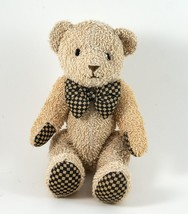 Russ Plush Bear Brushes Tan Teddy Bear 9&quot; Tush Tag Arms &amp; Legs Jointed B... - £10.38 GBP