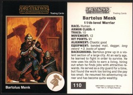 1991 TSR AD&amp;D Gold Border Dungeons &amp; Dragons RPG Fantasy Art Card #110 ~ Warrior - £5.51 GBP