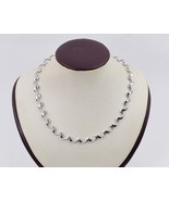 14K White Gold Squiggle Link Flexible Chain Necklace Neck Ring 17&quot; 31.2 ... - $2,188.36 CAD