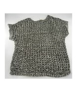 New York and Company Sweater Womens Medium Green White Knit Shirt New - $18.53