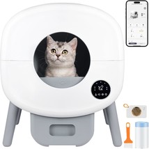 Heifriday Self Cleaning Litter Box, Large Automatic Cat Litter Box Self Cleaning - $251.99