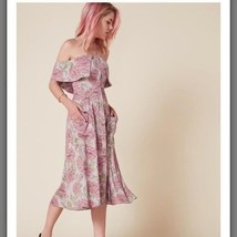 Reformation Mena Dress Floral Midi Cottegecore Women Size 0 - $116.88