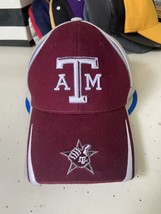 Texas A&amp;M Aggies &quot;ATM&quot; Logo Adjustable Red And Silver Cap Hat - £9.43 GBP