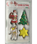Vintage Good Cook &quot;Christmas Cookie Cutters&quot;. Santa Christmas Tree Angel... - £5.13 GBP