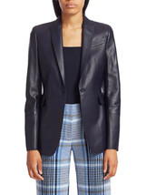 Hidesoulsstudio Blue Leather Blazer Women Leather Jacket - £143.84 GBP
