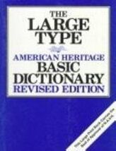 The Large Type American Heritage Basic Dictionary - $53.67 MXN