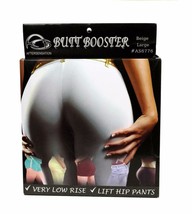 NEW WOMEN&#39;S FULL BUTT BOOSTER PADDED PANTY BRIEF SHAPER BEIGE #AS6776 - £9.42 GBP