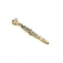 Vintage Signed 800 Carved Clarinet Musical Instrument Display Figure Min... - $753.84 MXN