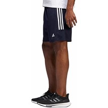 adidas Mens 3 Stripe Shorts Zipper Pockets,  Legend Ink/White,  Medium - £23.73 GBP