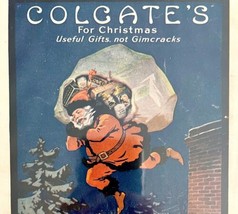 Colgate Santa Toy Bag Christmas 1910 Advertisement Lithograph Toothpaste DWCC11 - £55.81 GBP