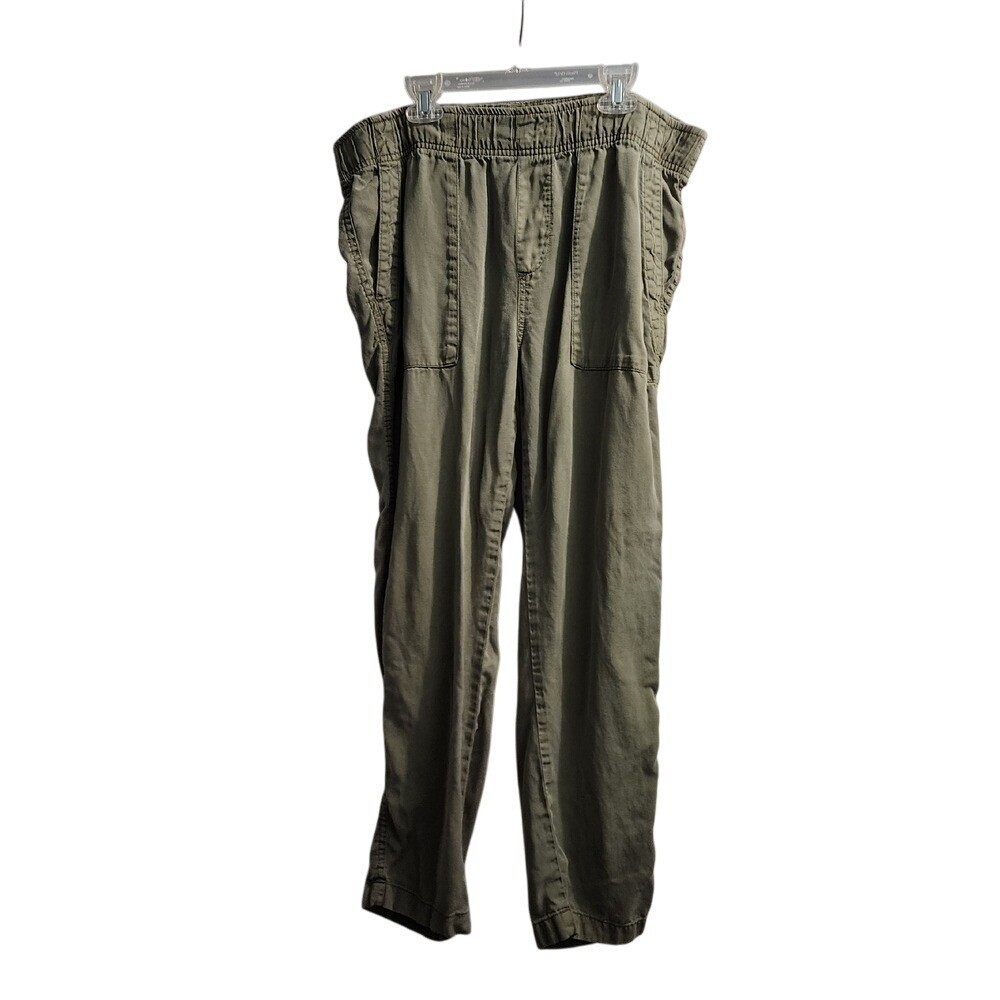 GAP Utility Pants Lyocell Blend Olive Green Casual Trousers Women&#39;s Size M - $8.81