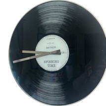 Spinning Time Glass Wall Clock 17” LP Record by Nextime Records Mint Con... - $51.08