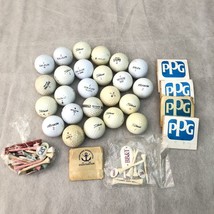 24 Golf Ball Tee Marker Lot Titleist Top Flite Pinnacle Dunlop Strata BB... - $8.50