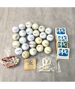 24 Golf Ball Tee Marker Lot Titleist Top Flite Pinnacle Dunlop Strata BB... - $8.50