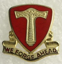 Vintage Us Military Dui Insignia Pin Army 18th Support Battalion We Forge Ahead - £7.59 GBP