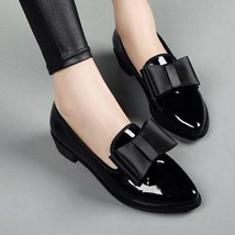Zapatos De Tacón Para Mujer Botas Cuero Con Punta Baja Calzado Moda Para... - $34.96