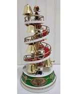 Mechanical Musical Bell Tower 2003 Spiral Stairway Bear Band Christmas H... - £32.45 GBP