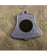 Vtg GOOD LUCK BELL - 1929 Wheat Penny - Pocket Souvenir of WASHINGTON D.C. - £7.54 GBP