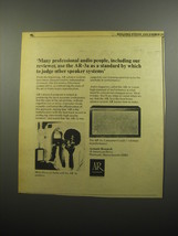 1974 AR-3A Speakers Advertisement - Miles Davis - Many professional audio people - £14.62 GBP