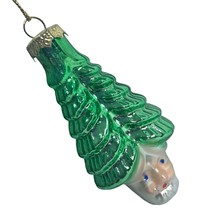 Thomas Pacconi Ornament Museum Series Santa Face Tall Tree Hat Blown Glass 3.25&quot; - £9.90 GBP