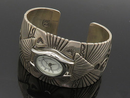 Charlie Bowie Navajo 925 Silver - Vintage Bear Claw Watch Cuff Bracelet - BT7533 - £297.99 GBP