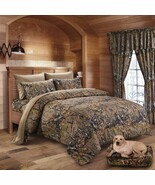 CAL KING 1 PC BROWN CAMO COMFORTER!! NATURAL FOREST CAMOUFLAGE WESTERN 1... - $76.10