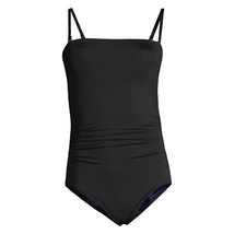 Lands End Tummy Control Strapless One Piece Swimsuit Removable Straps 12 NEW - £29.96 GBP