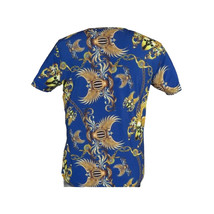 Men Crew T Shirt Makrom Turkey Medallion Chain Floral European 1217-421 Blue new image 4