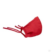 Red Cotton Face Mask Double Layer Straps Washable Cloth Stretch M1901 Medium - £11.05 GBP