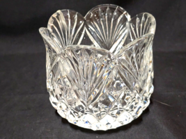 GODINGER Shannon Cut Crystal Tulip Vase Candle Holder Trinket Bowl 4.5&quot; ... - $17.28