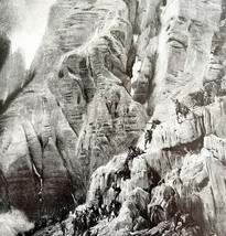 Conquering The Alps WW1 Print 1917 The Ascent Of The Dolomites SmDwC6 - $560.03 MXN